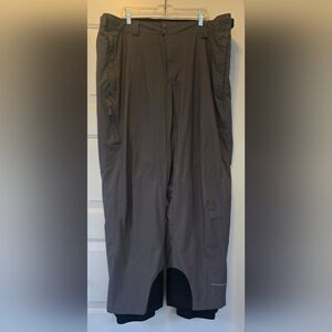 Columbia Omni-Shield Snow Pants Mens XXL 2XL Gray Black Insulated Ski Snowboard